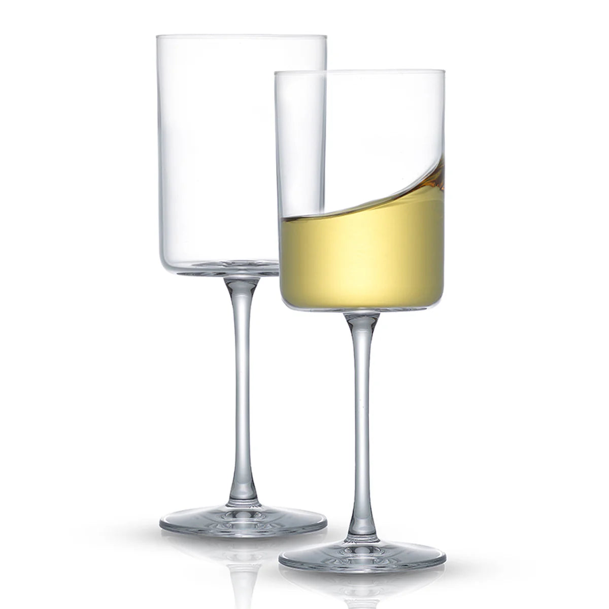 JoyJolt Claire White Wine Glasses