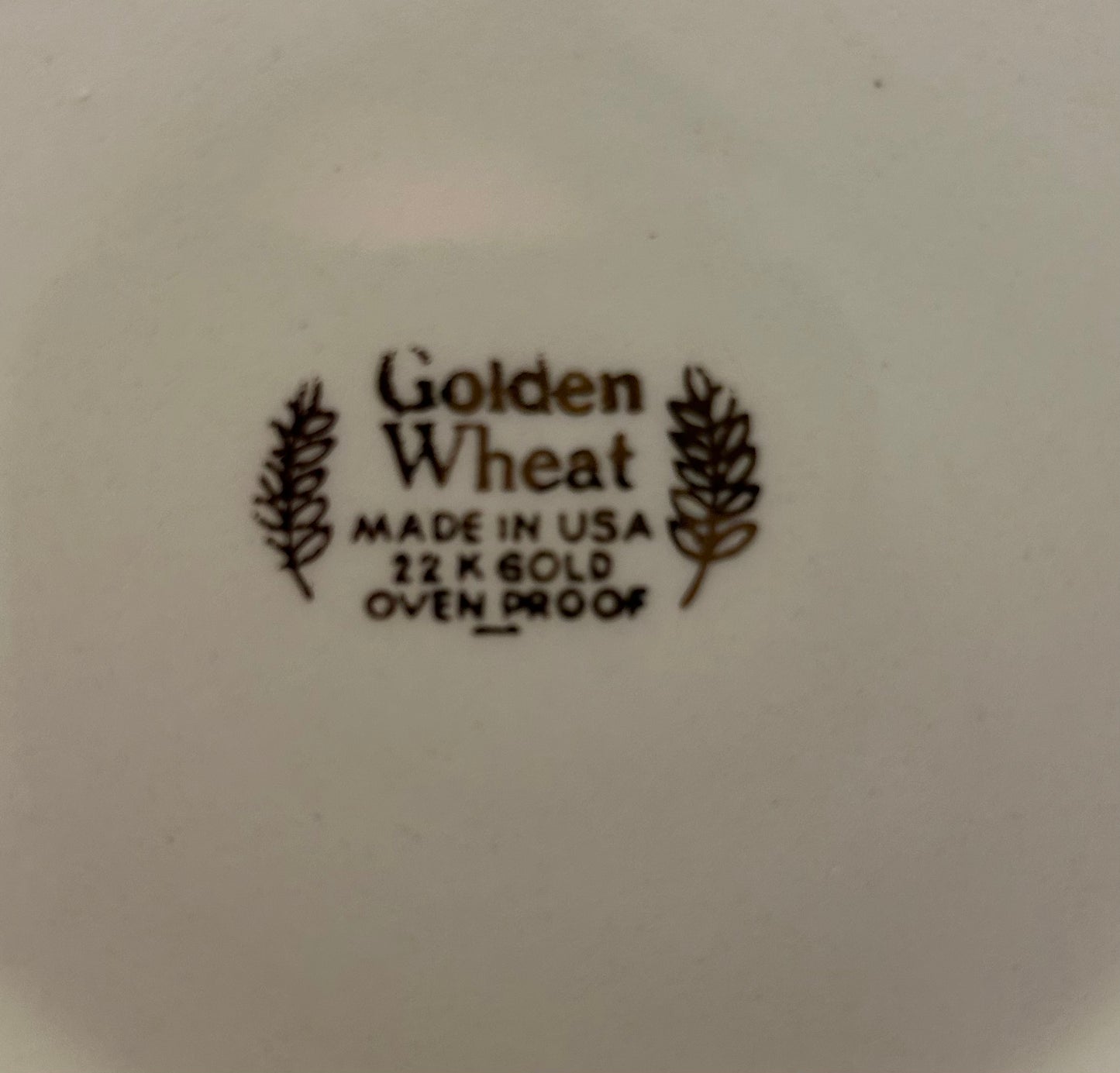 Vintage Golden Wheat Salad Plates by Homer Laughlin - Set of 7