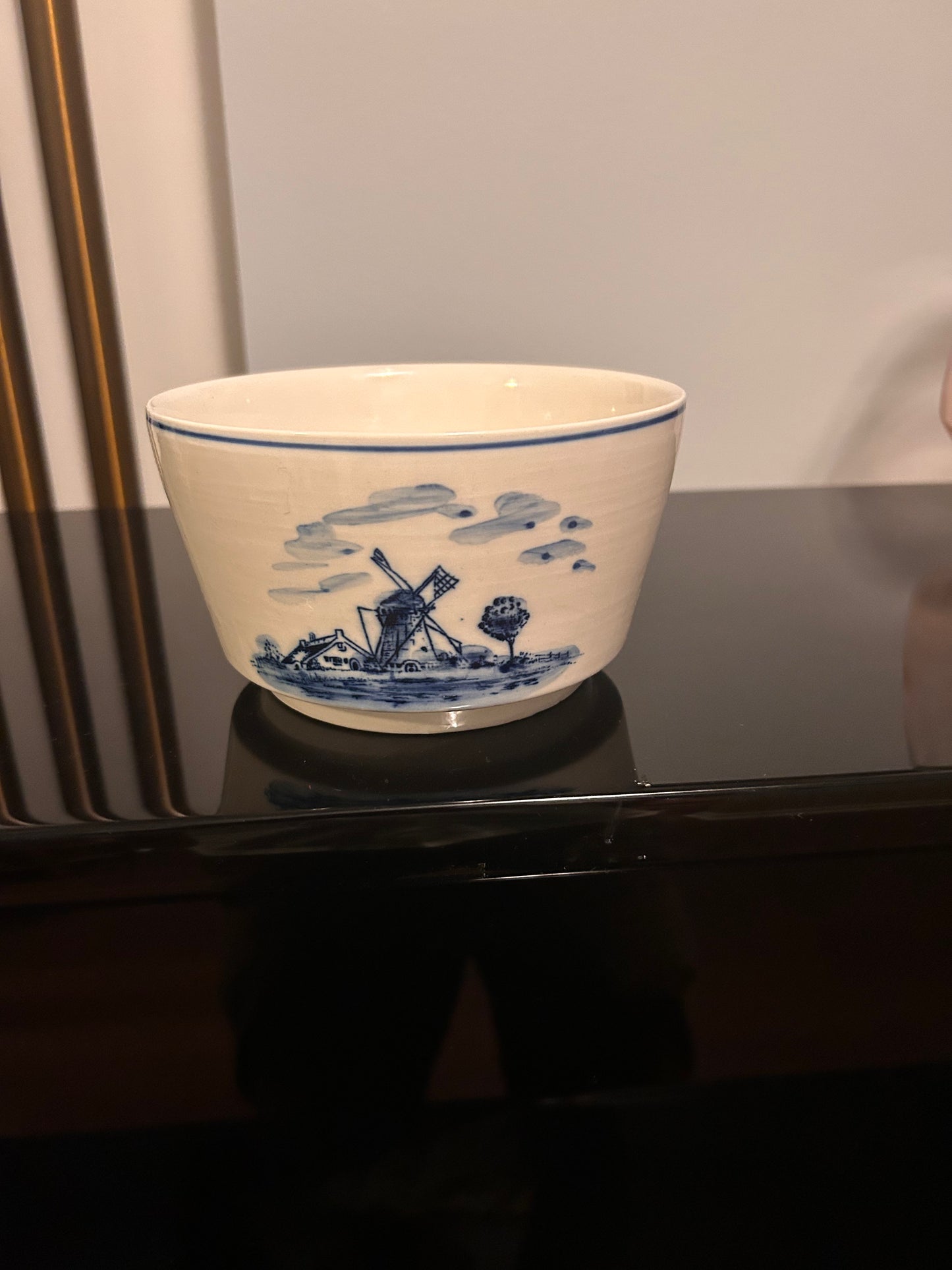 Midcentury Delft Dutch Bowl - Sailboat